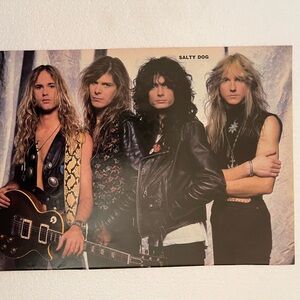 Salty Dog Band Pinup - Rock Poster with Black Leather and Blonde Hair Visuals